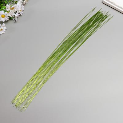 Проволока для изготовления искусственных цветов "Зелёная хром" длина 40 см сечение 0,7 мм