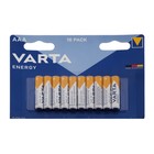 Батарейка алкалиновая Varta Energy, AAA, LR03-10BL, 1.5В, блистер, 10 шт. - фото 9319880