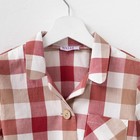 Пижама для девочки (рубашка, шорты) MINAKU: Home collection KIDS, красная, рост 128 см - фото 45243465