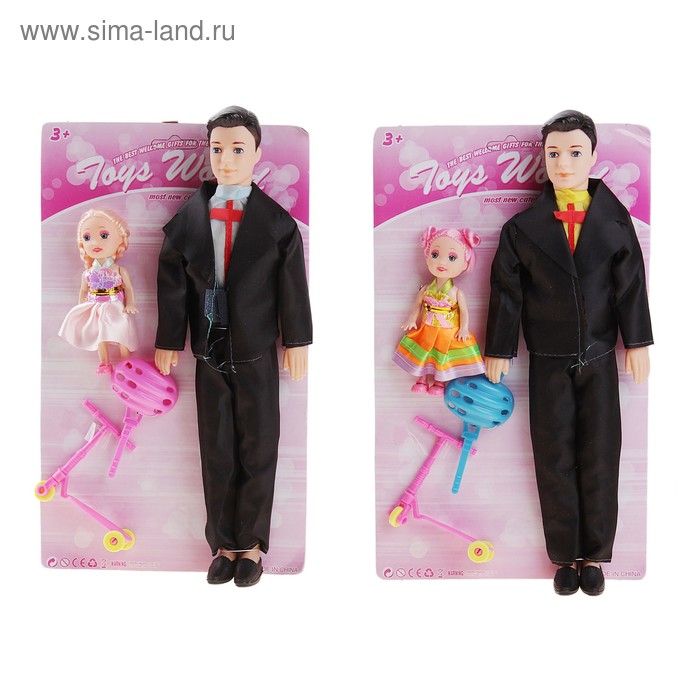 кукла Саймон с малышкой и аксессуарами в пак. №B328 - Фото 1