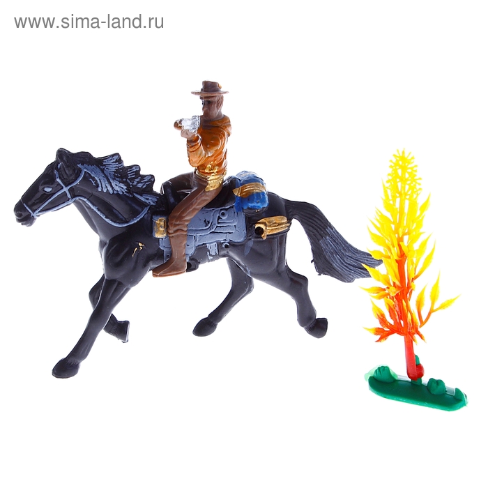 Фигурка ковбоя на коне "Монтана", с аксессуарами МИКС - Фото 1