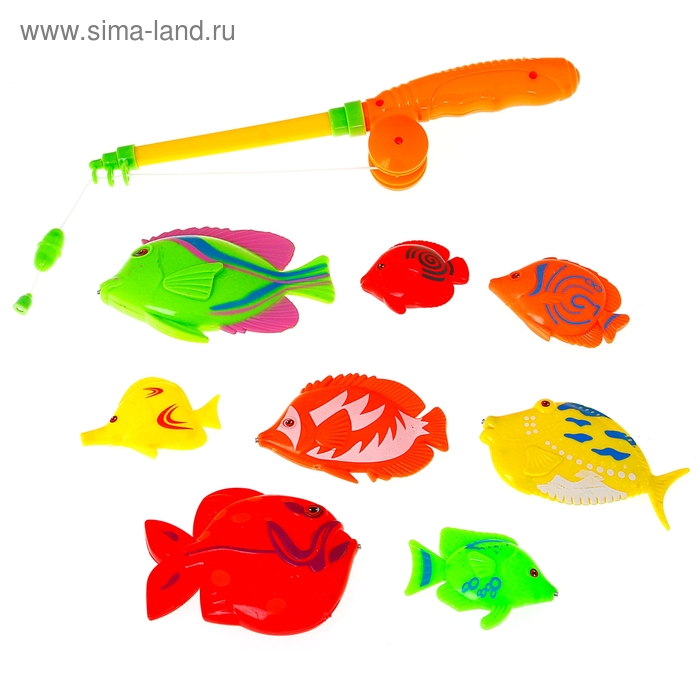 Рыбалка "Удачный улов", 8 рыбок с удочкой - Фото 1