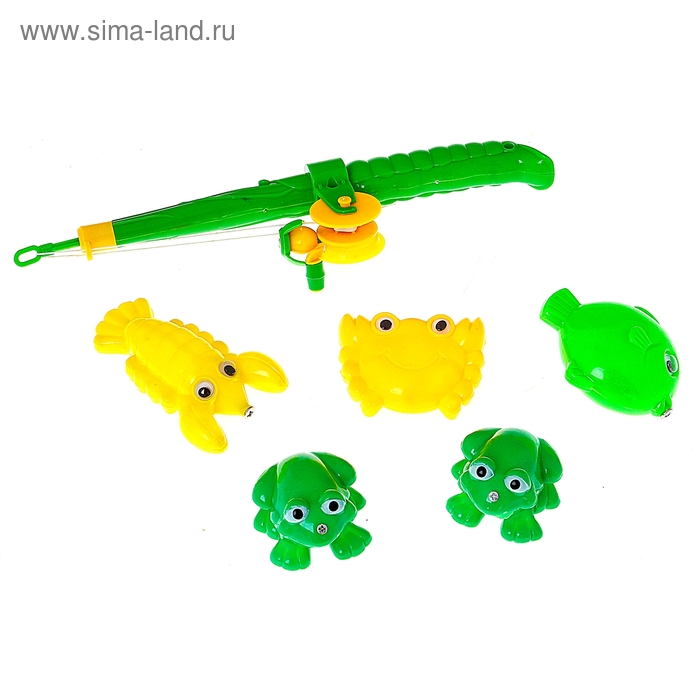 Рыбалка "Удачный улов", 5 рыбок с удочкой, МИКС - Фото 1