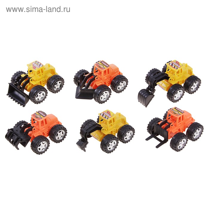 Машина инерционная "Стройтехника", набор 6 шт. - Фото 1