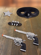 Набор ковбоя «Шериф», 2 пистолета, маска, значок - Фото 3