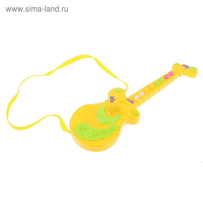 Музыкальная игрушка гитара «Весёлые песенки», звуковые эффекты - Фото 1