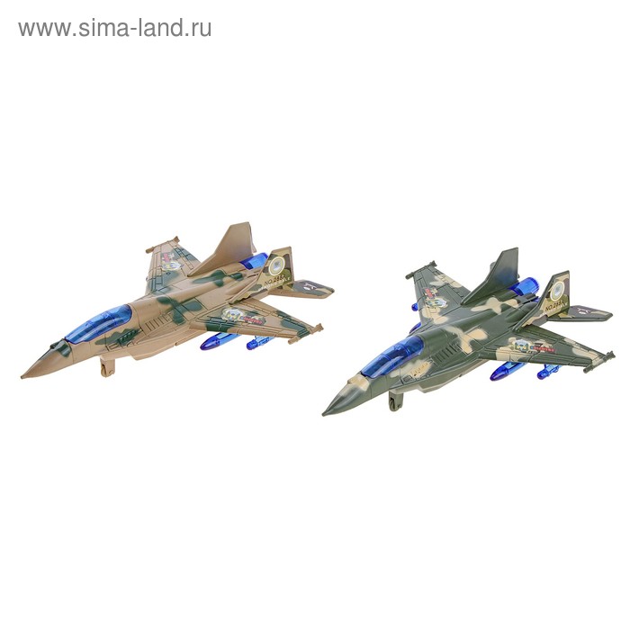 Самолет инерционный "Истребитель", цвета МИКС - Фото 1