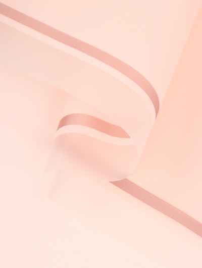 Плёнка для цветов и букетов, розовый с золотым, 57×57 см