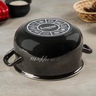 Кастрюля эмалированная «Металлик», 5,1 л, стеклянная крышка, индукция, цвет чёрный - Фото 3