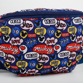 

Cумка на пояс «Mickey»‎, 25 x 6 x 13 см, отдел на молнии, без подклада, Disney