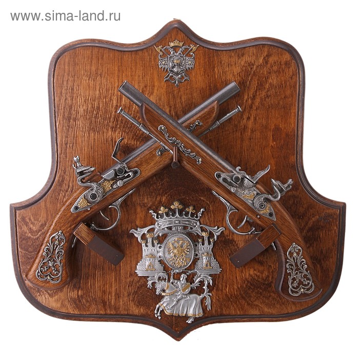 Макет 2-х пистолей на панели "Корона", 11 × 43 × 44 см - Фото 1