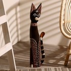 Фигурка «Кот хвост трубой в ошейнике», 60 см, дерево - Фото 2