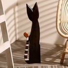 Фигурка «Кот хвост трубой в ошейнике», 60 см, дерево - Фото 4