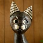 Сувенир «Кот белые цветы на лапках», 60 см, дерево - фото 57906756