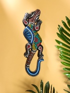 Панно «Геккон цветная абстракция», 30 см, дерево, МИКС - фото 59295037