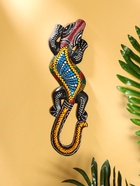 Панно «Геккон цветная абстракция», 30 см, дерево, МИКС - фото 59295038