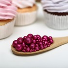 Новогодняя посыпка кондитерская с мягким центром "Блеск": фуксия, 50 г - Фото 2