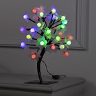 Светодиодный куст «Цветы с шариками» 30 см, 32 LED, мигание, 220 В, свечение мульти (RG/RB) - фото 10143414