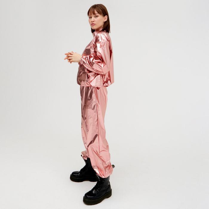 Брюки женские MINAKU: Trend zone, цвет розовый, размер 38, рост 152 - фото 1888041474