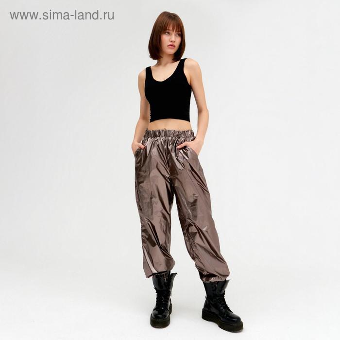 Брюки женские MINAKU: Trend zone, медные, размер 38, рост 152 - Фото 1