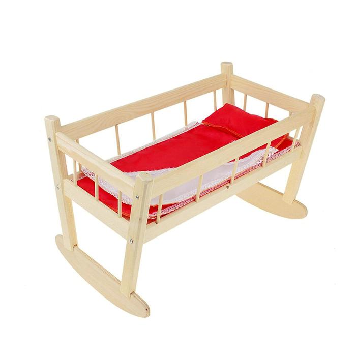 Кукольная кроватка-качалка № 11, цвета МИКС - фото 1881730805