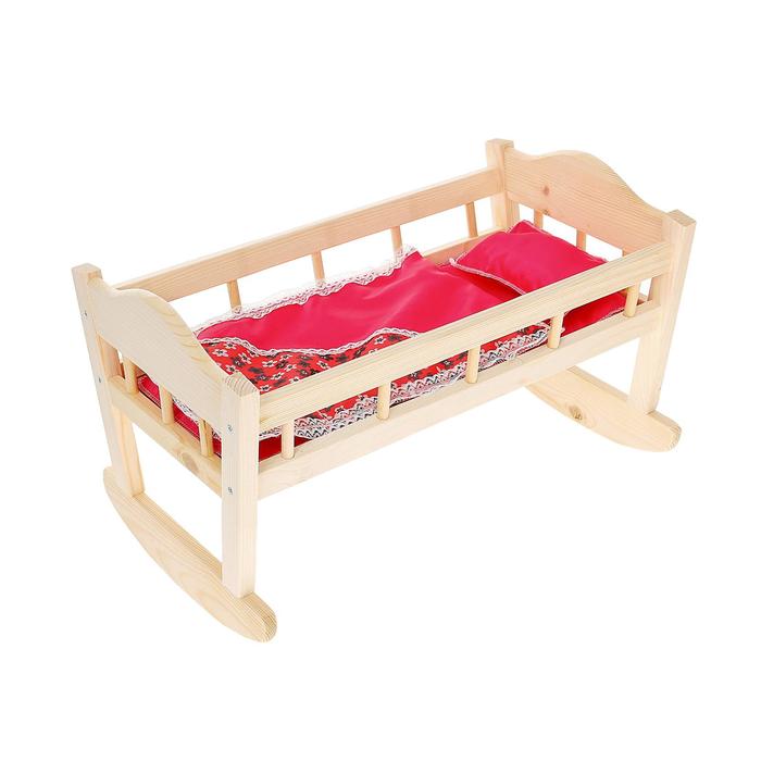 Кукольная кроватка-качалка № 11, цвета МИКС - фото 1911983561