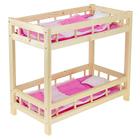 Кроватка кукольная двухъярусная, цвета МИКС - Фото 2