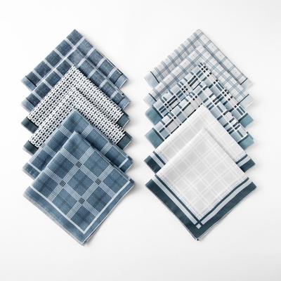 Платки носовые мужские «Этель. Серджио», 30×30 см, 12 шт., серые, рисунок МИКС, хлопок 100%