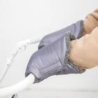 Варежки-муфты на ручку коляски, 2 шт., серые - Фото 1