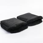 Варежки-муфты на ручку коляски, 2 шт., цвет черный - Фото 3