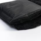 Варежки-муфты на ручку коляски, 2 шт., цвет черный - Фото 4