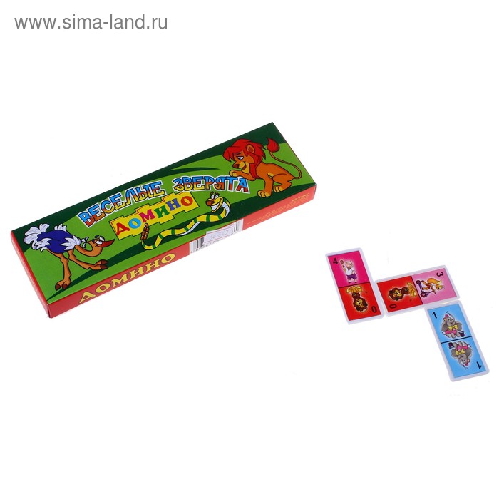Домино "Веселые зверята" - Фото 1