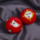 Поющие шары Баодинга (шары здоровья) (набор 2 шт) d=4,5 см цветные солнце/ луна - Фото 3