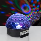 Световой прибор «Хрустальный шар» 17.5 см, динамик, свечение RGB, 220 В - Фото 1