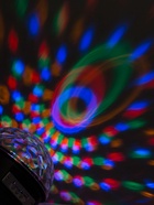 Ночник проектор «Хрустальный диско-шар» 17.5 см, динамик, свечение RGB, 220 В - Фото 5