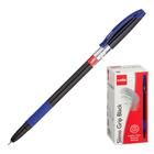 Ручка шариковая Cello Slimo Grip black body, узел 0.7 мм, резиновый упор, чернила синие, корпус чёрный - Фото 1