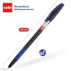 Ручка шариковая Cello Slimo Grip black body, узел 0.7 мм, резиновый упор, чернила синие, корпус чёрный - Фото 2