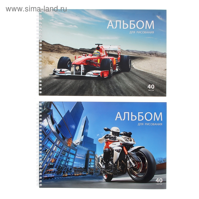 Альбом для рисования А4, 48 листов на гребне "Прекрасные бабочки", обложка картон 190 г/м2, блок офсет 100 г/м2, 4 вида МИКС - Фото 1