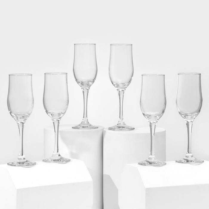 Набор стеклянных бокалов для шампанского Tulipe, 190 мл, 6 шт - Фото 1