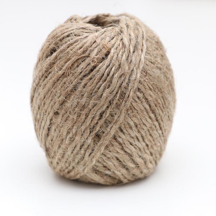 Шпагат джутовый 2-х ниточный Доляна, 50 м (1,12 КТекс) - Фото 1