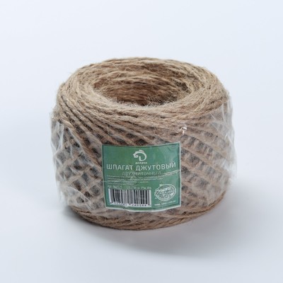 Шпагат джутовый 2-х ниточный Доляна, 175 м (1,12 КТекс)