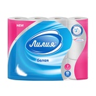 Туалетная бумага «Лилия», 2 слоя, 12 рулонов - Фото 1