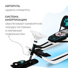 Снегокат «Тимка спорт 4-1 Болонка», ТС4-1/БЛ, со спинкой и ремнём безопасности, цвет чёрный/белый - Фото 4