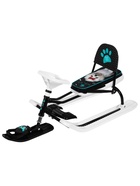 Снегокат «Тимка спорт 4-1 Болонка», ТС4-1/БЛ, со спинкой и ремнём безопасности, цвет чёрный/белый - Фото 6
