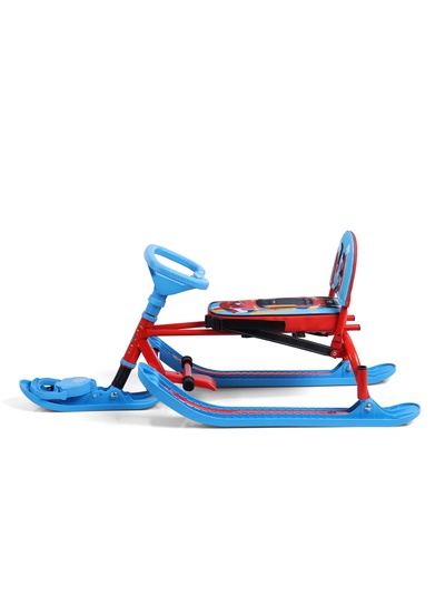 Снегокат «Twiny 2+» Sportcar, со спинкой, с родительской ручкой, синий, красный, TW2+/SC Nika Kids