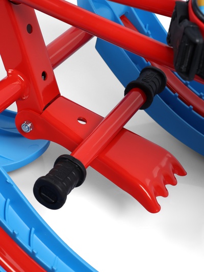 Снегокат «Twiny 2+» Sportcar, со спинкой, с родительской ручкой, синий, красный, TW2+/SC Nika Kids