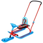 Снегокат «Twiny 2+» Sportcar, со спинкой, с родительской ручкой, синий, красный, TW2+/SC Nika Kids - Фото 6