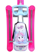 Снегокат «Тимка спорт 4-1» Единорог, со спинкой, голубой, розовый, ТС4-1 М/ЕР Nika Kids - Фото 15