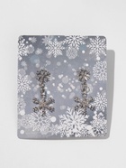 Серьги висячие «Новогодние» снежинки со стразами, цвет белый в серебре - Фото 3