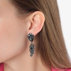 Серьги металл «Виноград» капля, цвет серый металл - фото 24333549